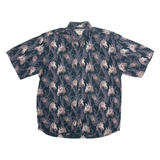 BRIT & BRIDLE Mens Shirt Black Crazy Pattern L