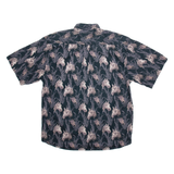 BRIT & BRIDLE Mens Shirt Black Crazy Pattern L