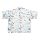 CLEARWATER OUTFITS Mens Shirt Blue Crazy Pattern XL