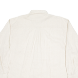 BRUBIG CRACKTEN Mens Plain Shirt Beige Long Sleeve L