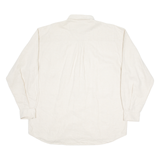 BRUBIG CRACKTEN Mens Plain Shirt Beige Long Sleeve L