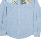 KENNINGTON Womens Plain Shirt Blue Long Sleeve M