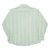 WRAPPERS Womens Shirt Green Striped Long Sleeve L