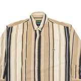 IVY CREW Mens Shirt Brown Striped Long Sleeve 2XL