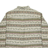 WOOLRICH Mens Shirt Green Striped Long Sleeve XL