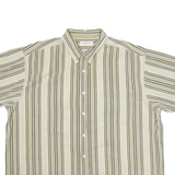 FADED GLORY Mens Shirt Brown Striped 2XL