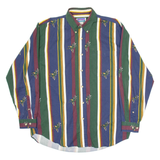 NORTHERN CREST Mens Shirt Blue Striped Long Sleeve M