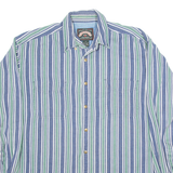 SARATOGA Mens Shirt Blue Striped Long Sleeve L