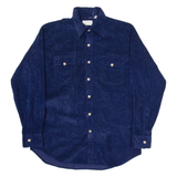 SEARS Mens Plain Shirt Blue Long Sleeve M