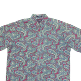 ROUNDTREE & YORKE Mens Shirt Blue Paisley L