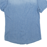 GUESS Mens Plain Shirt Blue S
