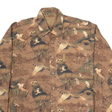 NORTHERN RIVER Mens Shirt Brown Crazy Pattern Long Sleeve M