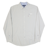 TOMMY HILFIGER Mens Plain Shirt Grey Long Sleeve L