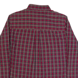 CHAPS Mens Shirt Red Plaid Long Sleeve M