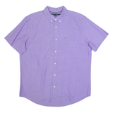 TOMMY HILFIGER Mens Plain Shirt Purple L