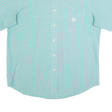 CHAPS Mens Shirt Green Check M