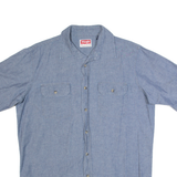 WRANGLER Mens Plain Shirt Blue M