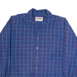 WRANGLER Mens Shirt Blue Check Long Sleeve XL