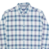 NAUTICA Mens Shirt Blue Check Long Sleeve L