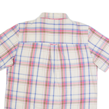 CHAPS Mens Shirt Cream Plaid M