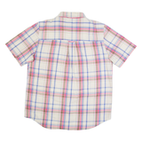 CHAPS Mens Shirt Cream Plaid M