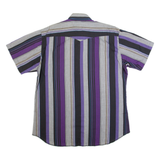 LEE Mens Shirt Purple 90s Striped XL