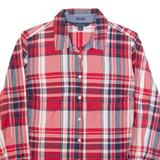 TOMMY HILFIGER Womens Shirt Red Plaid Long Sleeve M