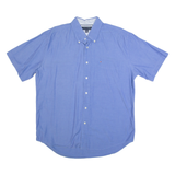 TOMMY HILFIGER Mens Plain Shirt Blue L