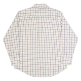 TOMMY HILFIGER Mens Shirt Cream Check Long Sleeve M