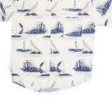 NATURAL ISSUE Boats Mens Shirt Cream 90s M