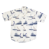 NATURAL ISSUE Boats Mens Shirt Cream 90s M