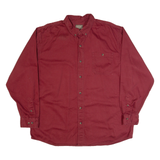 SCHMIDT WORKWEAR Mens Worker Shirt Maroon Long Sleeve XL