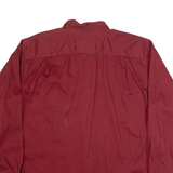 SCHMIDT WORKWEAR Mens Worker Shirt Maroon Long Sleeve XL