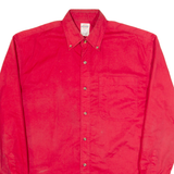 DICKIES Mens Plain Shirt Red Long Sleeve XL