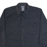 DICKIES Mens Worker Shirt Black Long Sleeve M