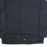 DICKIES Mens Worker Shirt Black Long Sleeve M