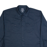 DICKIES Mens Worker Shirt Blue Long Sleeve 2XL