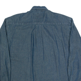DICKIES Mens Denim Shirt Blue Long Sleeve XL