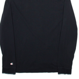 CHAMPION Mens Polo Shirt Black Long Sleeve M