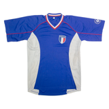 France Mens Football Shirt Jersey Blue V-Neck S