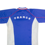 France Mens Football Shirt Jersey Blue V-Neck S