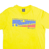 CHAMPION Mens T-Shirt Yellow M
