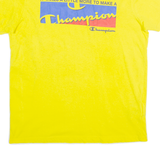 CHAMPION Mens T-Shirt Yellow M