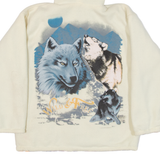 Reversible Womens Fleece Jacket Cream Hooded S