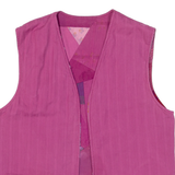 Reversible Womens Gilet Pink Patchwork M
