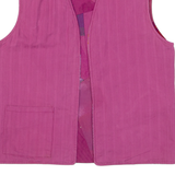 Reversible Womens Gilet Pink Patchwork M