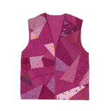 Reversible Womens Gilet Pink Patchwork M