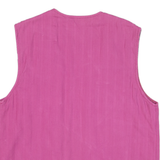 Reversible Womens Gilet Pink Patchwork M