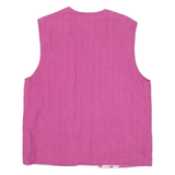 Reversible Womens Gilet Pink Patchwork M