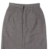 Womens Pencil Skirt Black Knee Length Wool Herringbone S